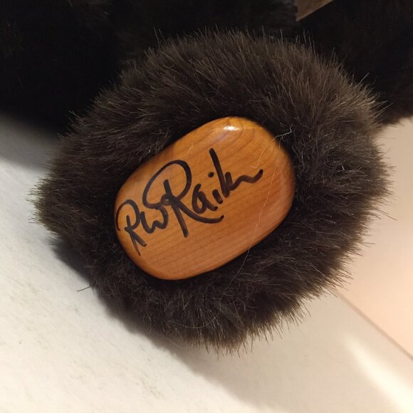 Robert Raikes Cookie Brown Bear 12" Hand Signed With Tags Jointed Teddy 1989 - Picture 4 of 12